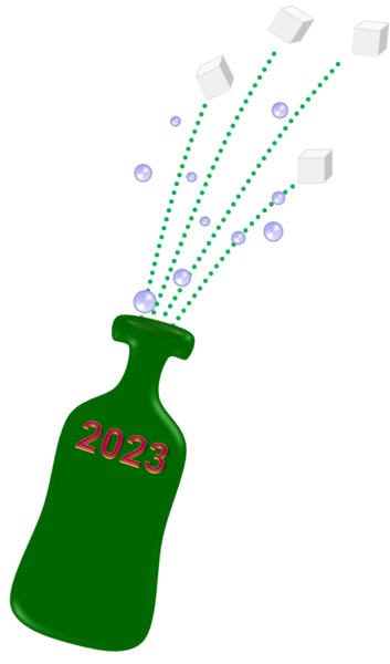 Grafik grüne Flasche mit Fontäne, Endokrinologie der Uniklinik Rostock