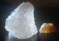 Salzkristall und Kandiszucker